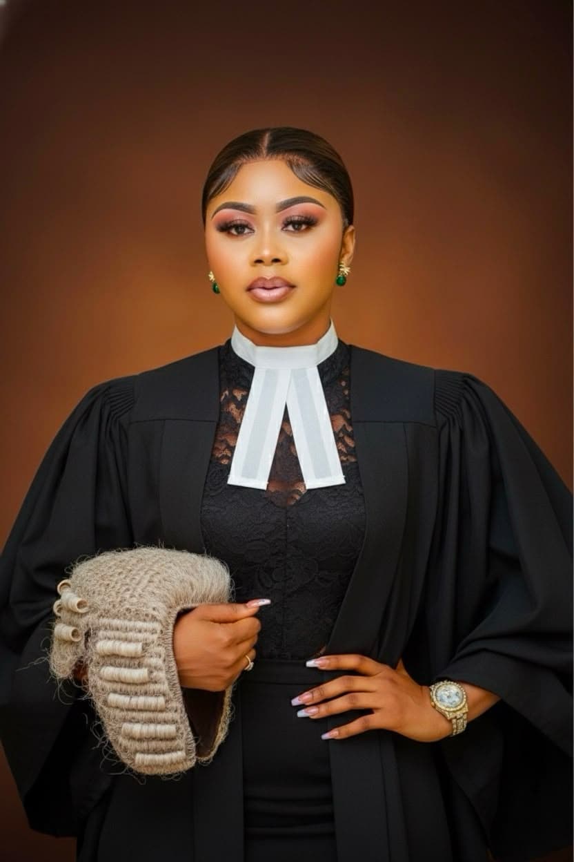 Legal Kids host in legal attire holding a barrister's wig